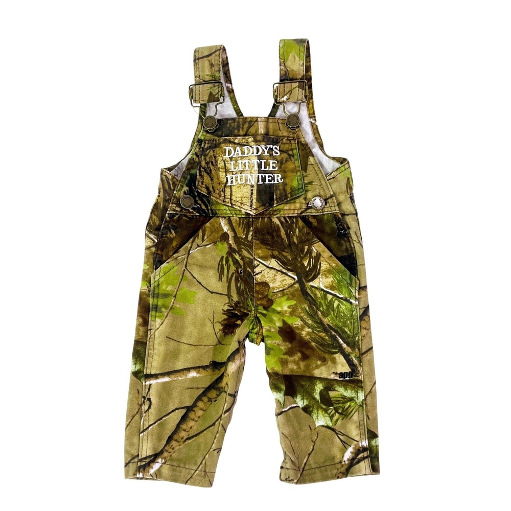 Realtree APG Camo Overalls Daddys Little Hunter Baby Boys Infant 3M Made in‎ USA